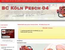 Tablet Screenshot of pesch-basketball.de